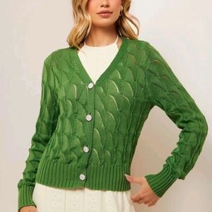 Lightweight Green Cardigan